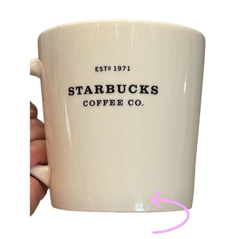 STARBUCKS Coffee Mug 2010 16oz New Bone China "Est 1971 Starbucks Coffee Co" - Picture 6 of 10